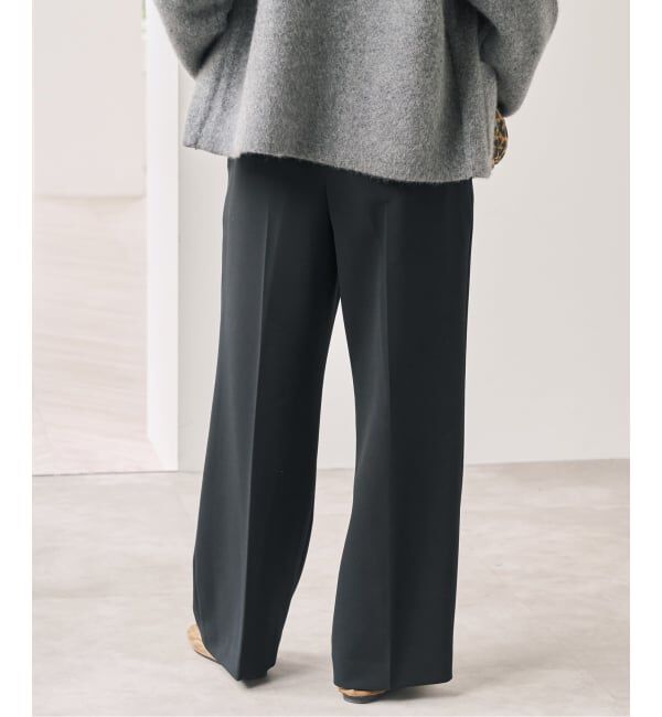 Spick and Span「ダブルクロス1タックパンツ」|スラックス|