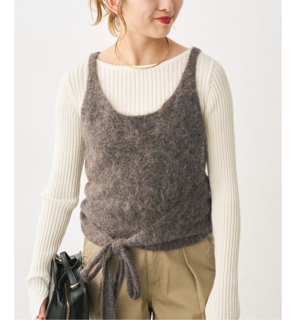 Spick and Span「《追加予約》アルパカ混2WAYカシュクールニット」|キャミソール|
