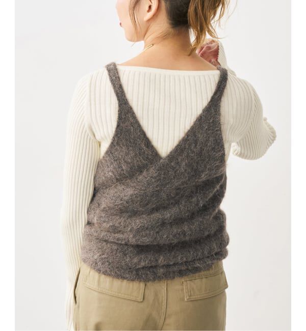 Spick and Span「《追加予約》アルパカ混2WAYカシュクールニット」|キャミソール|