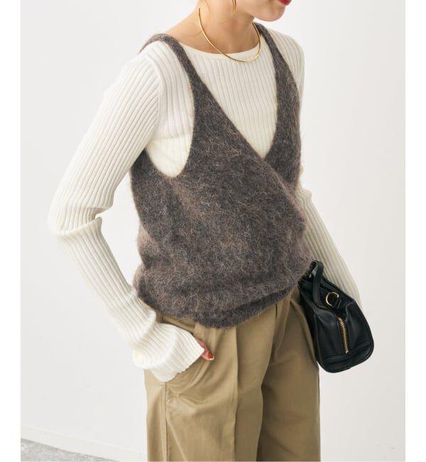 Spick and Span「《追加予約》アルパカ混2WAYカシュクールニット」|キャミソール|