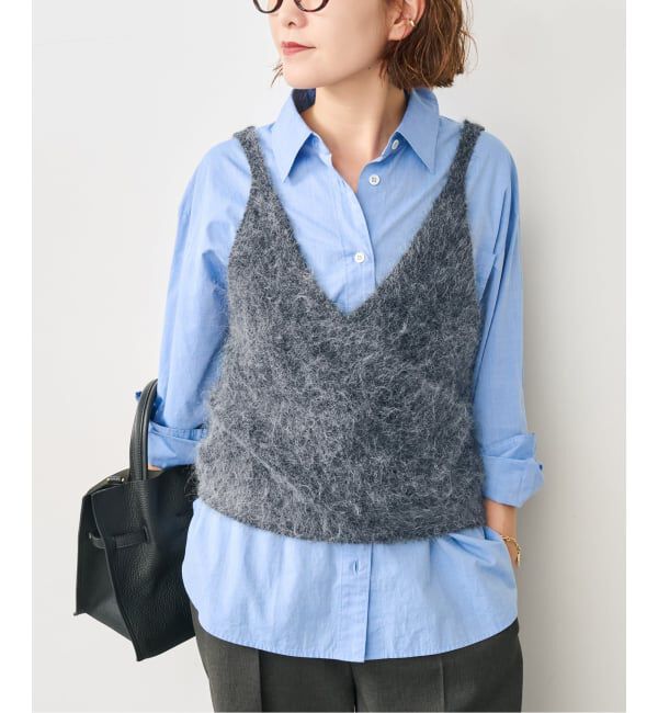 Spick and Span「《追加予約》アルパカ混2WAYカシュクールニット」|キャミソール|