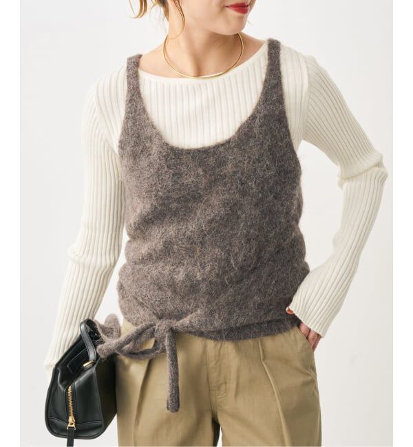 Spick and Span「《追加予約》アルパカ混2WAYカシュクールニット」|キャミソール|