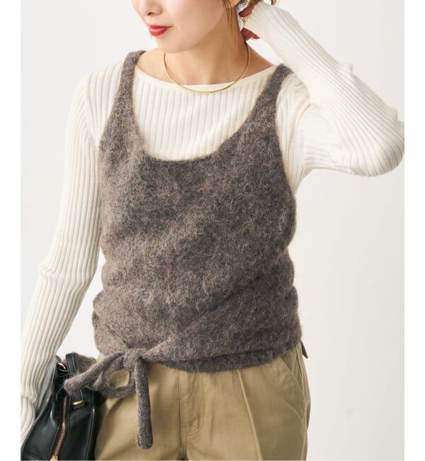 Spick and Span「《追加予約》アルパカ混2WAYカシュクールニット」|キャミソール|
