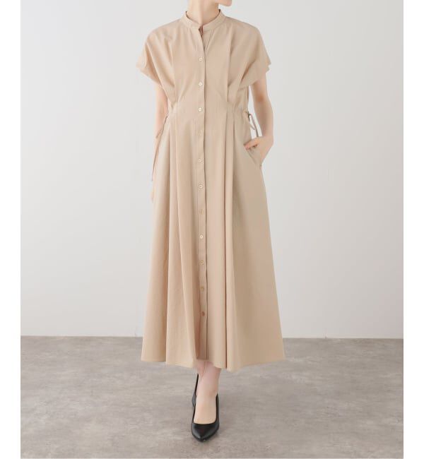  「【洗える】フレンチタックシャツワンピース」|ワンピース|
