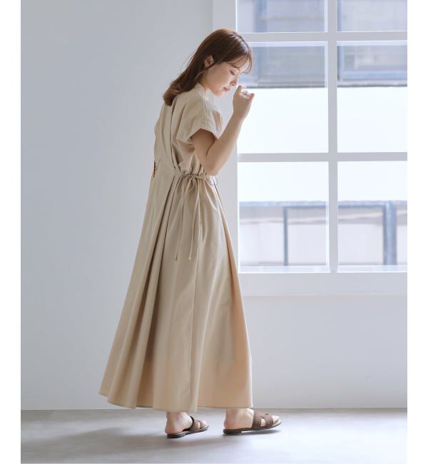  「【洗える】フレンチタックシャツワンピース」|ワンピース|