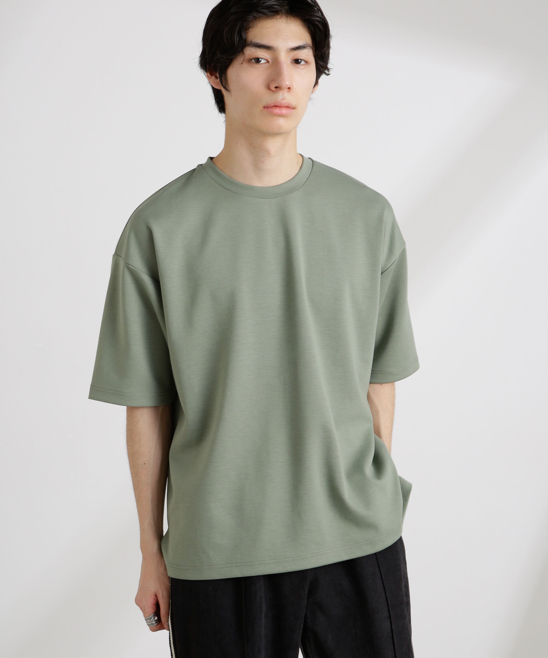 NANO universe「ワイドダンボールTシャツ 半袖」|Tシャツ・カットソー|