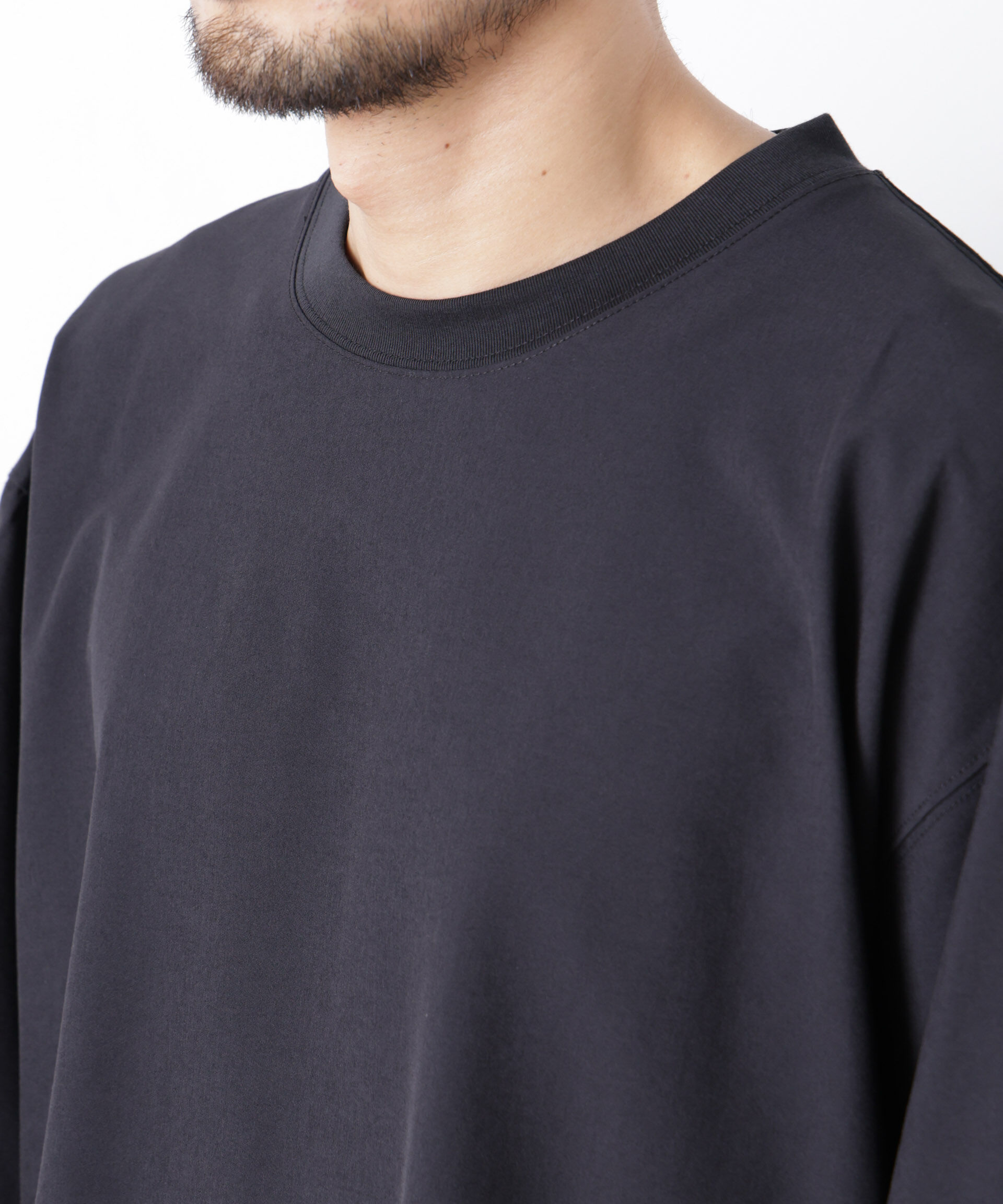 NANO universe「ストレッチワイドプルオーバー Tシャツ半袖（セットアップ可）」|Tシャツ・カットソー|