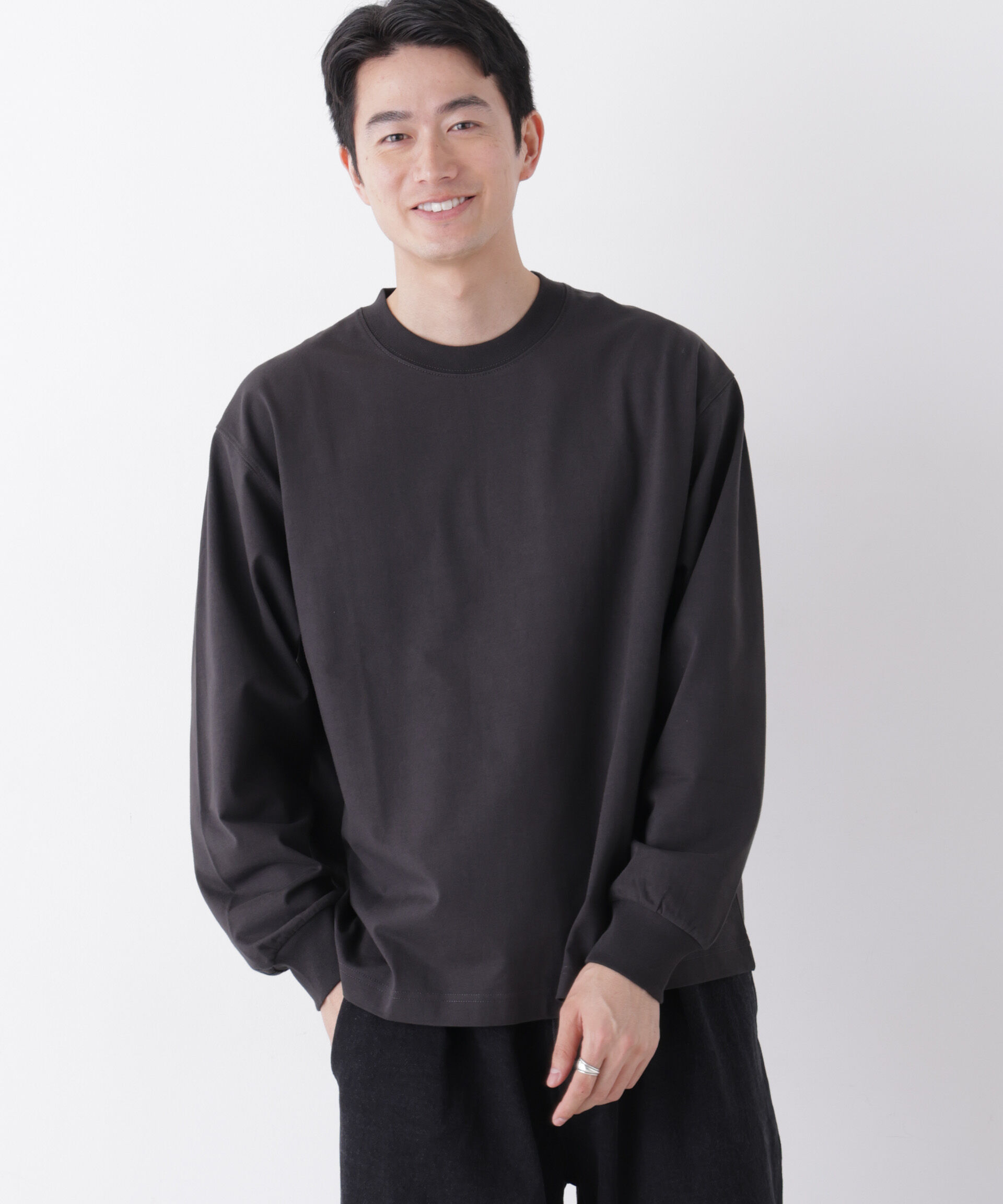 NANO universe「8ozビッグシルエットTシャツ 長袖」|Tシャツ・カットソー|