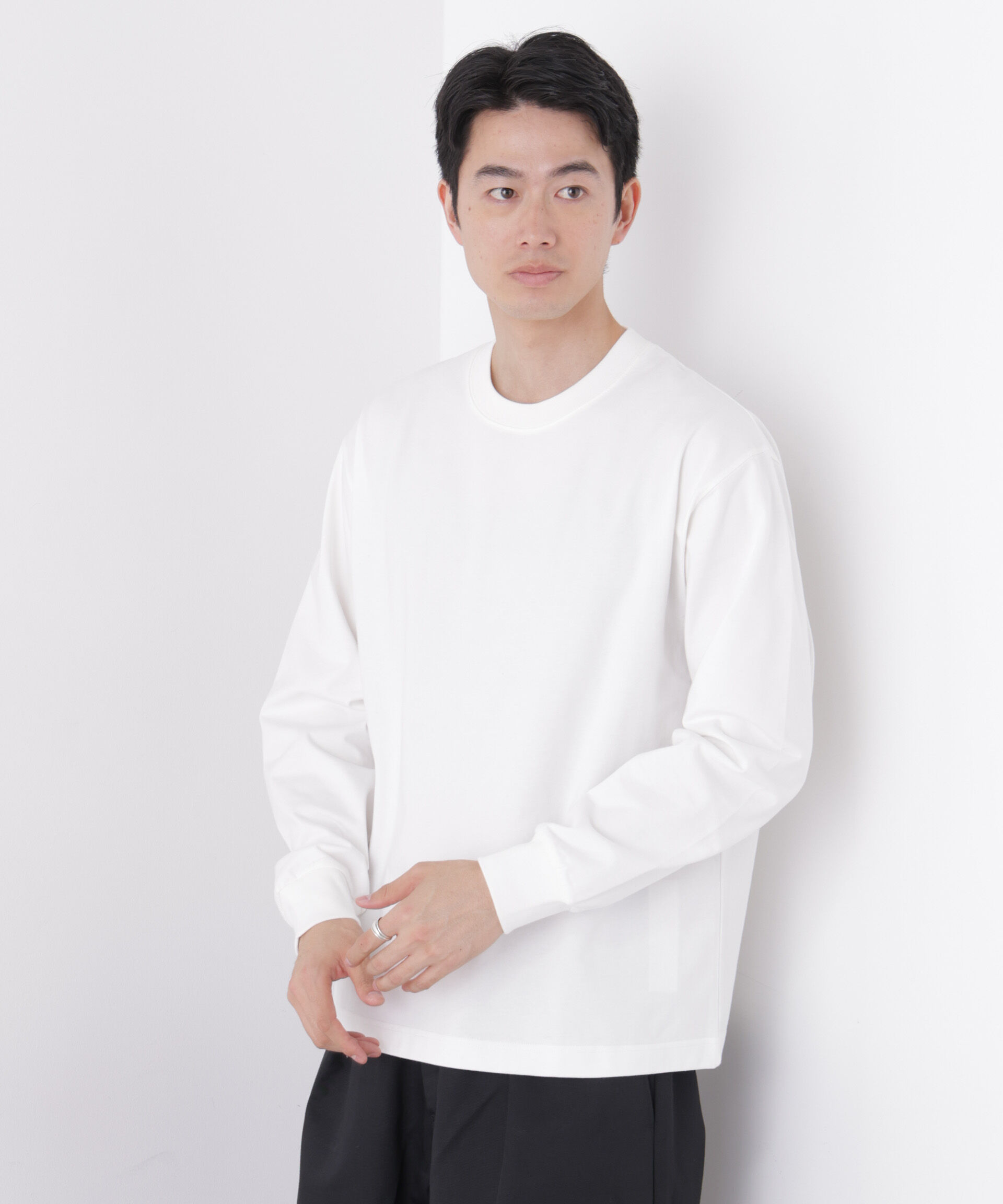 NANO universe「8ozビッグシルエットTシャツ 長袖」|Tシャツ・カットソー|