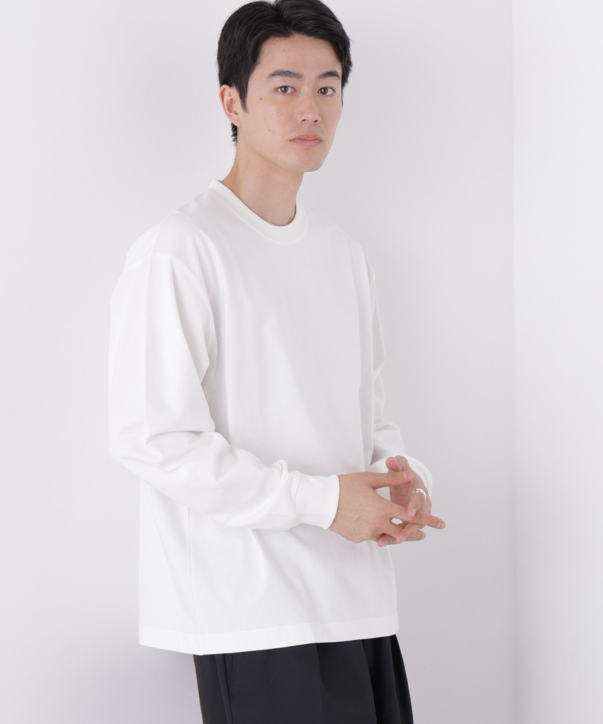 NANO universe「8ozビッグシルエットTシャツ 長袖」|Tシャツ・カットソー|