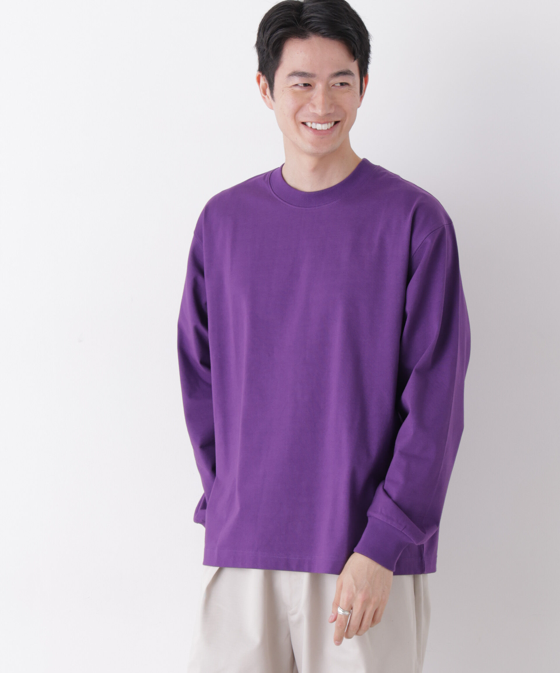NANO universe「8ozビッグシルエットTシャツ 長袖」|Tシャツ・カットソー|