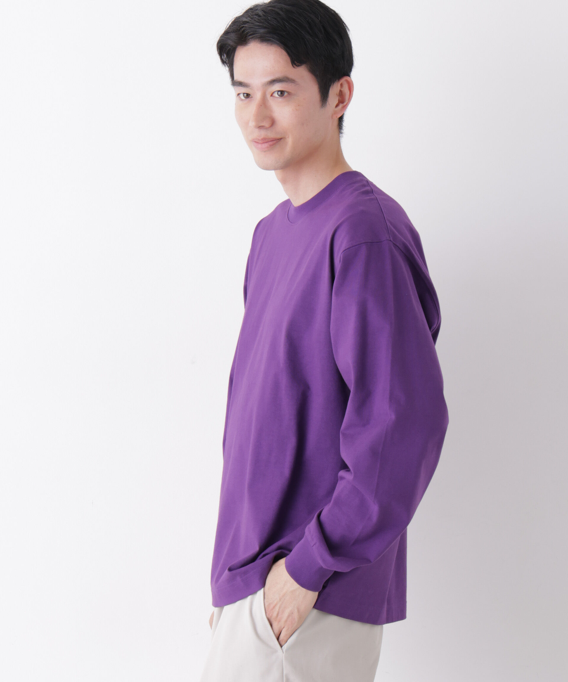 NANO universe「8ozビッグシルエットTシャツ 長袖」|Tシャツ・カットソー|