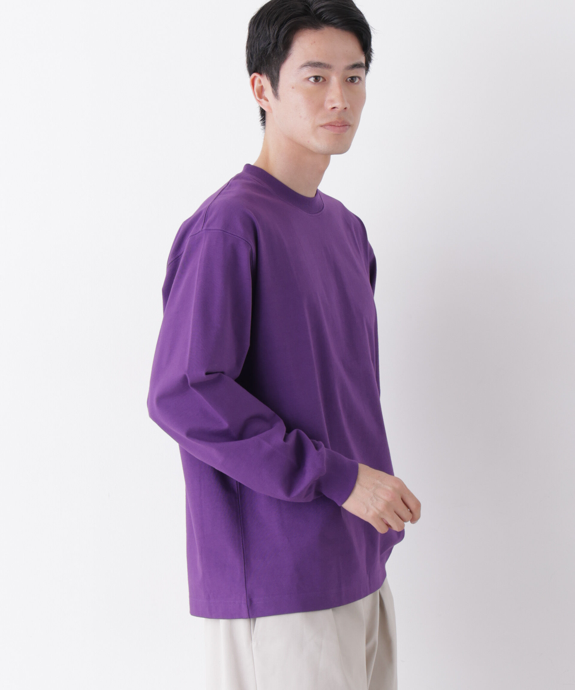 NANO universe「8ozビッグシルエットTシャツ 長袖」|Tシャツ・カットソー|