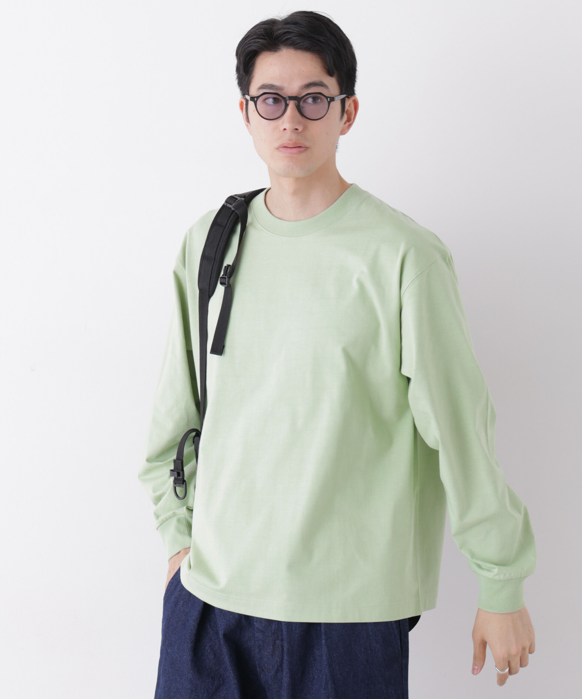 NANO universe「8ozビッグシルエットTシャツ 長袖」|Tシャツ・カットソー|ミント2