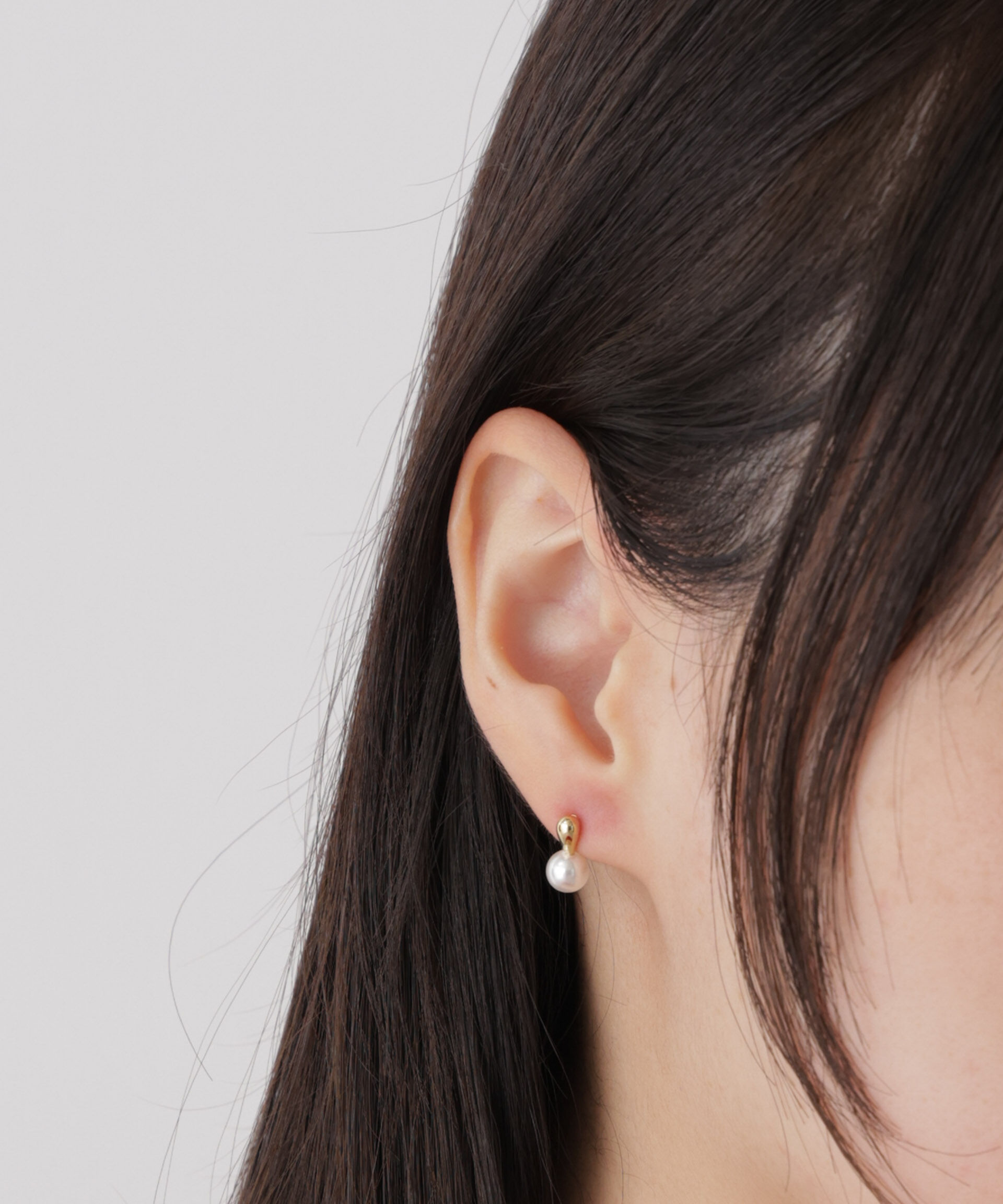 NANO universe「イミテーションパールシンプルピアス」|ピアス|ゴールド