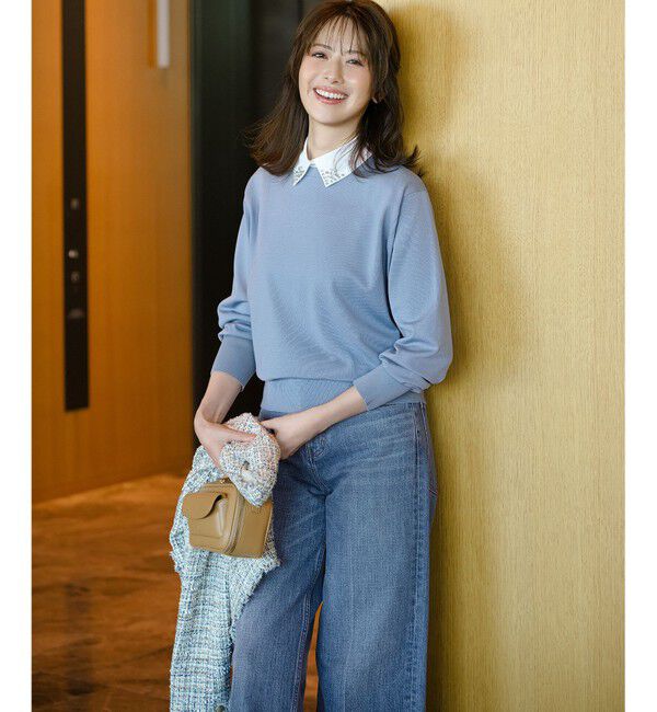 23区「【WEB&一部店舗限定】ビジューデザイン 2WAY ニット」|ニット・セーター|