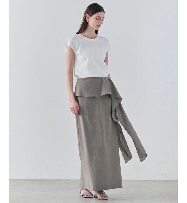 BEIGE,「ZEOLITE / バックツイスト コンビトップス」|Tシャツ・カットソー|