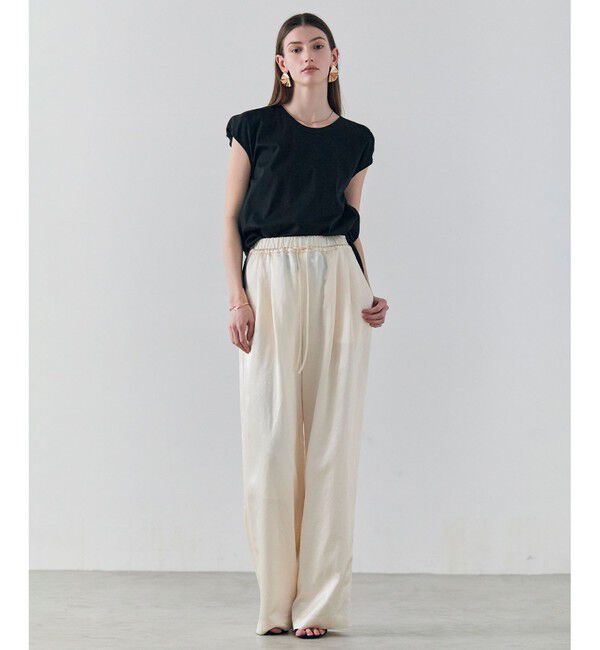 BEIGE,「ZEOLITE / バックツイスト コンビトップス」|Tシャツ・カットソー|
