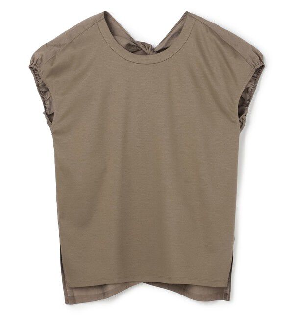 BEIGE,「ZEOLITE / バックツイスト コンビトップス」|Tシャツ・カットソー|