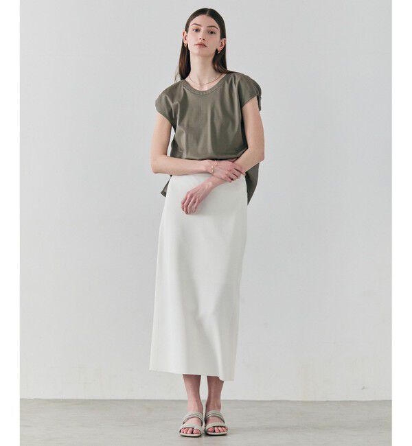 BEIGE,「ZEOLITE / バックツイスト コンビトップス」|Tシャツ・カットソー|