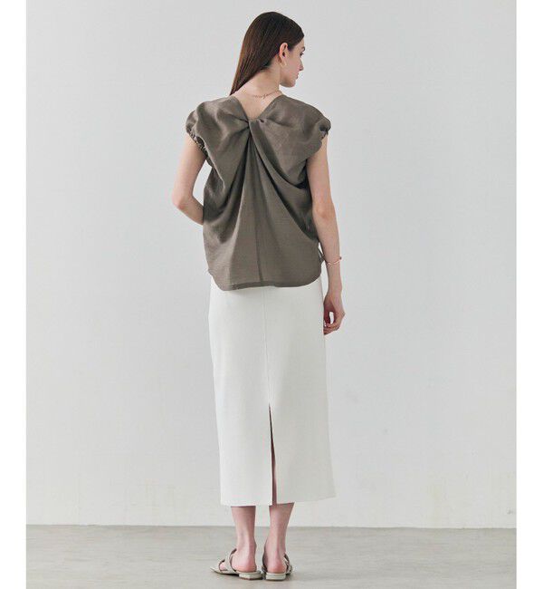 BEIGE,「ZEOLITE / バックツイスト コンビトップス」|Tシャツ・カットソー|