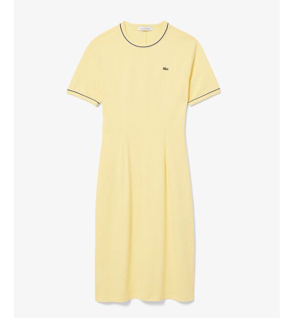 LACOSTE「配色ラインドリブTシャツドレス ワンピース」|ワンピース|