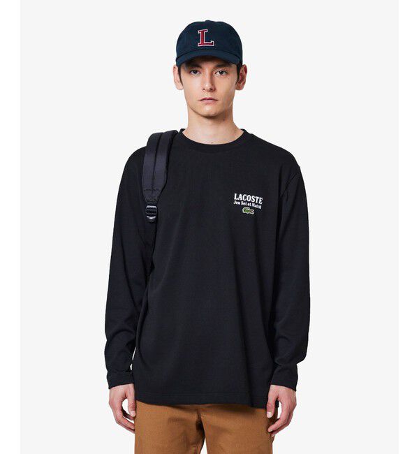 LACOSTE「Jeu Set et MatchロングスリーブTシャツ」|Tシャツ・カットソー|ブラック