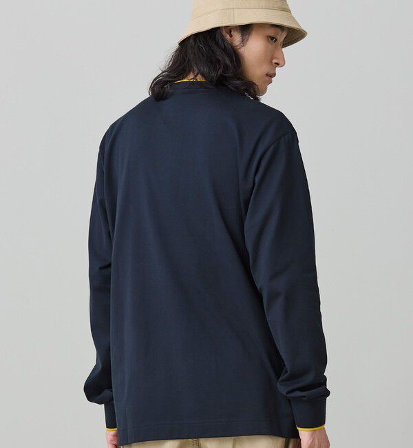 LACOSTE「【オンライン限定】LACOSTE  オーバーサイズ 配色ラインリブ ロングスリーブTシャツ」|Tシャツ・カットソー|