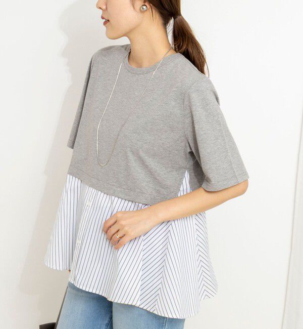 NOLLEY'S「【TORRAZZO DONNトラッゾドンナ】Docking Flare Top」|Tシャツ・カットソー|グレー系1