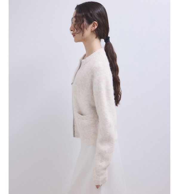 ADAM ET ROPE'「【WEB限定】フラッフィージップショートカーディガン」|カーディガン|
