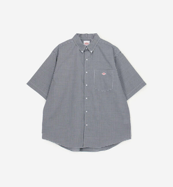 DANTON「DANTON | ポリオックスフォード ボタンダウン半袖シャツ MEN」|シャツ・ブラウス|BLACK系1