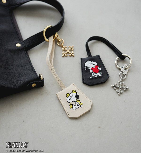  「《PEANUTS&times;russet》レザーバッグチャーム」|チャーム・キーホルダー|