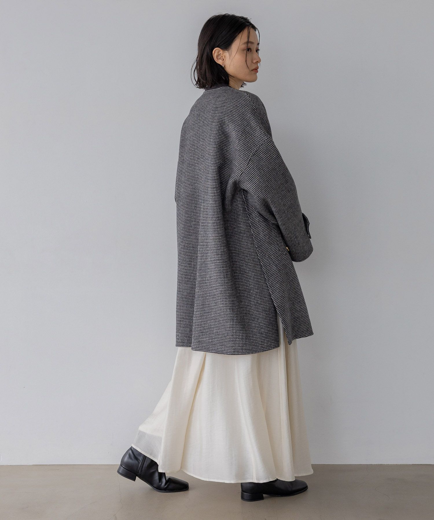 A part by 「【名品シリーズ】カシープノーカラーコート」|ノーカラーコート|