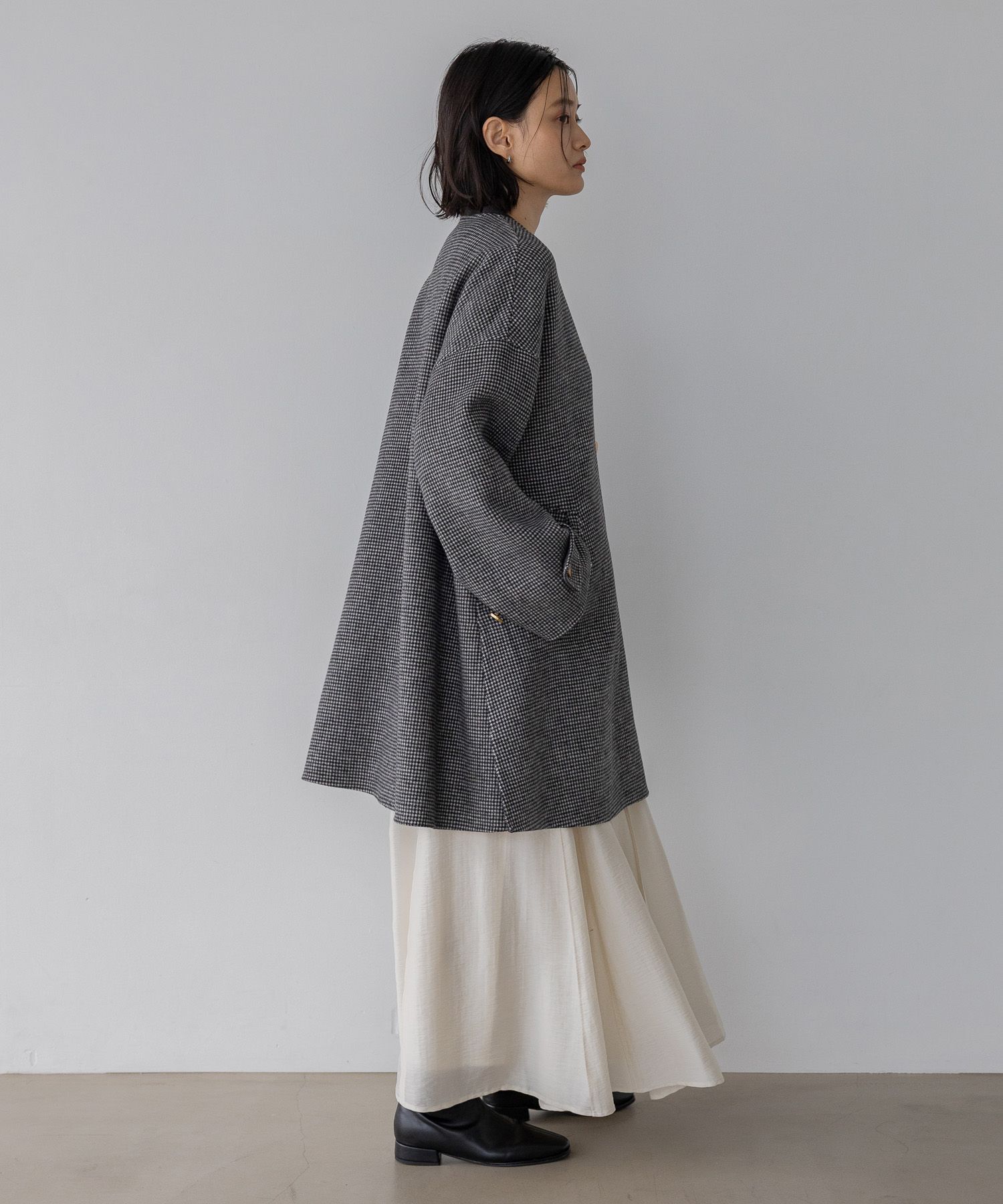 A part by 「【名品シリーズ】カシープノーカラーコート」|ノーカラーコート|