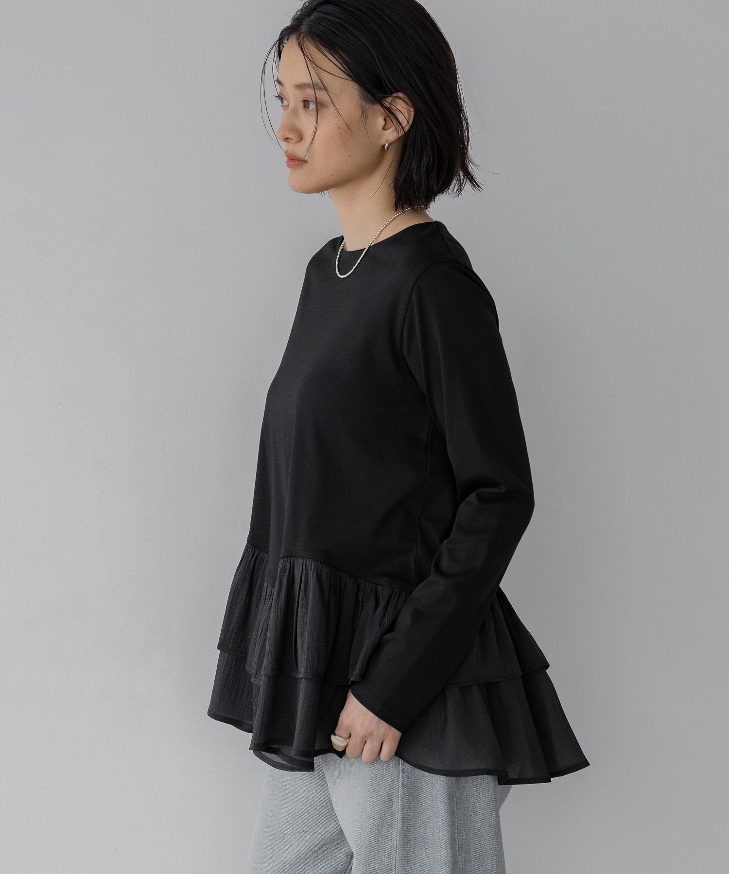 A part by 「 ティアードヘムプルオーバー_長袖」|Tシャツ・カットソー|