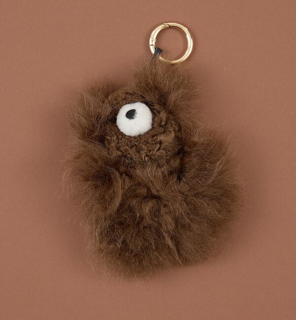 collex「【WEB限定】【COSY/コージー】Small Bear AlpacaKeyri」|チャーム・キーホルダー|ダークブラウン
