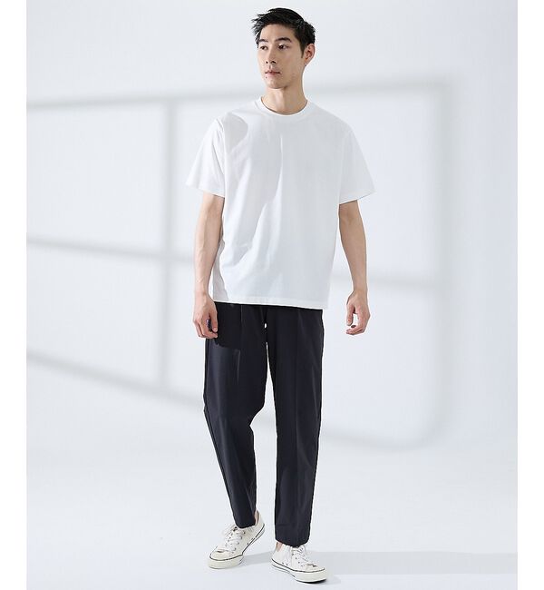 ABAHOUSE「【SMART CLOSET】シルケット天竺 クルーネック 半袖Tシャツ / 接触」|Tシャツ・カットソー|