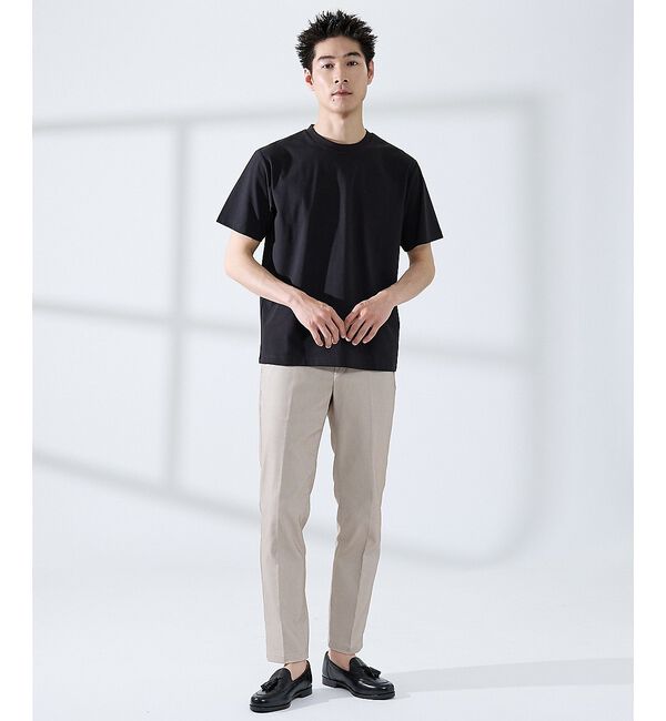 ABAHOUSE「【SMART CLOSET】シルケット天竺 クルーネック 半袖Tシャツ / 接触」|Tシャツ・カットソー|