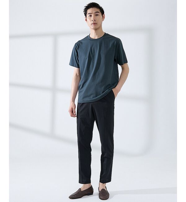 ABAHOUSE「【SMART CLOSET】シルケット天竺 クルーネック 半袖Tシャツ / 接触」|Tシャツ・カットソー|