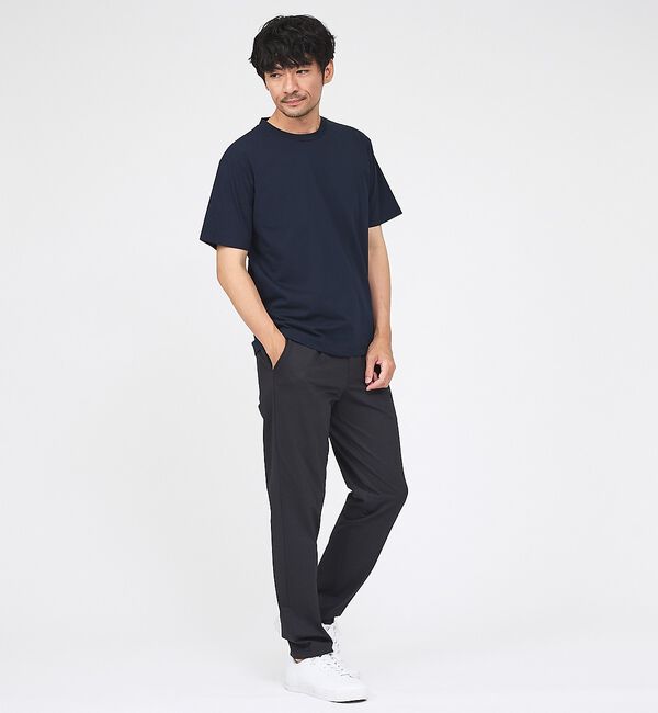 ABAHOUSE「【SMART CLOSET】シルケット天竺 クルーネック 半袖Tシャツ / 接触」|Tシャツ・カットソー|