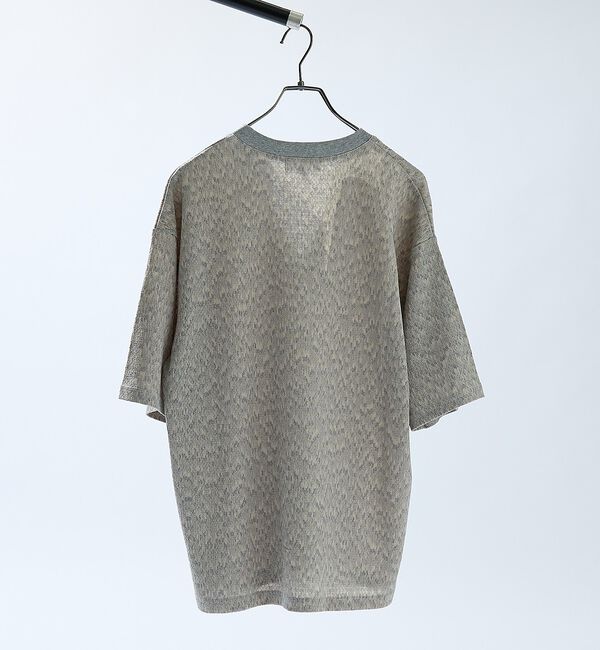 ABAHOUSE「CREPE JERSEY ヘンリーネック スキッパーTシャツ」|Tシャツ・カットソー|