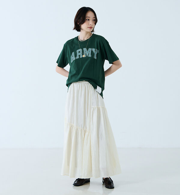 Rouge vif「【JOHNBULL/ジョンブル】ARMY プリント S/S Tシャツ / 半袖T」|Tシャツ・カットソー|