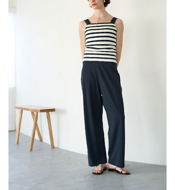 qualite「【セットアップ対応】接触冷感/レーヨンストレッチニットノースリーブ」|キャミソール|
