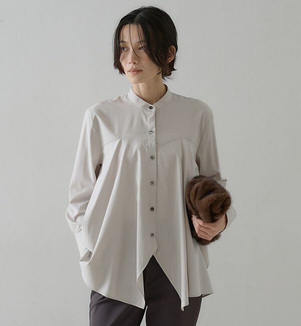 qualite「【2026新色登場】ランダムヘムシャツ【予約】」|シャツ・ブラウス|