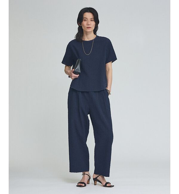 qualite「【セットアップ対応】シアーギンガムクロップドパンツ」|その他|