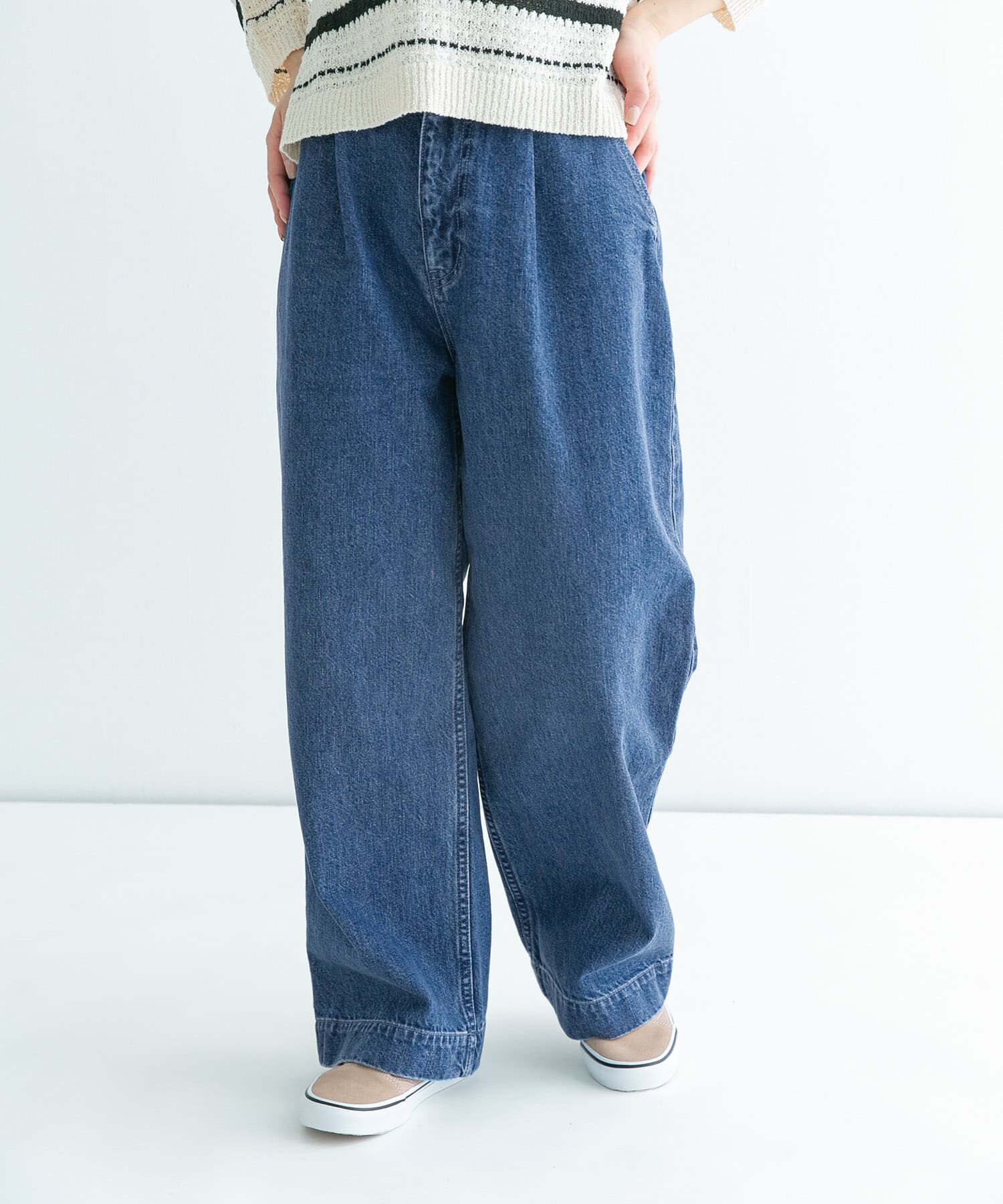 Sonny Label 「『34サイズ/低身長向けも展開』タックデニム」|デニム|