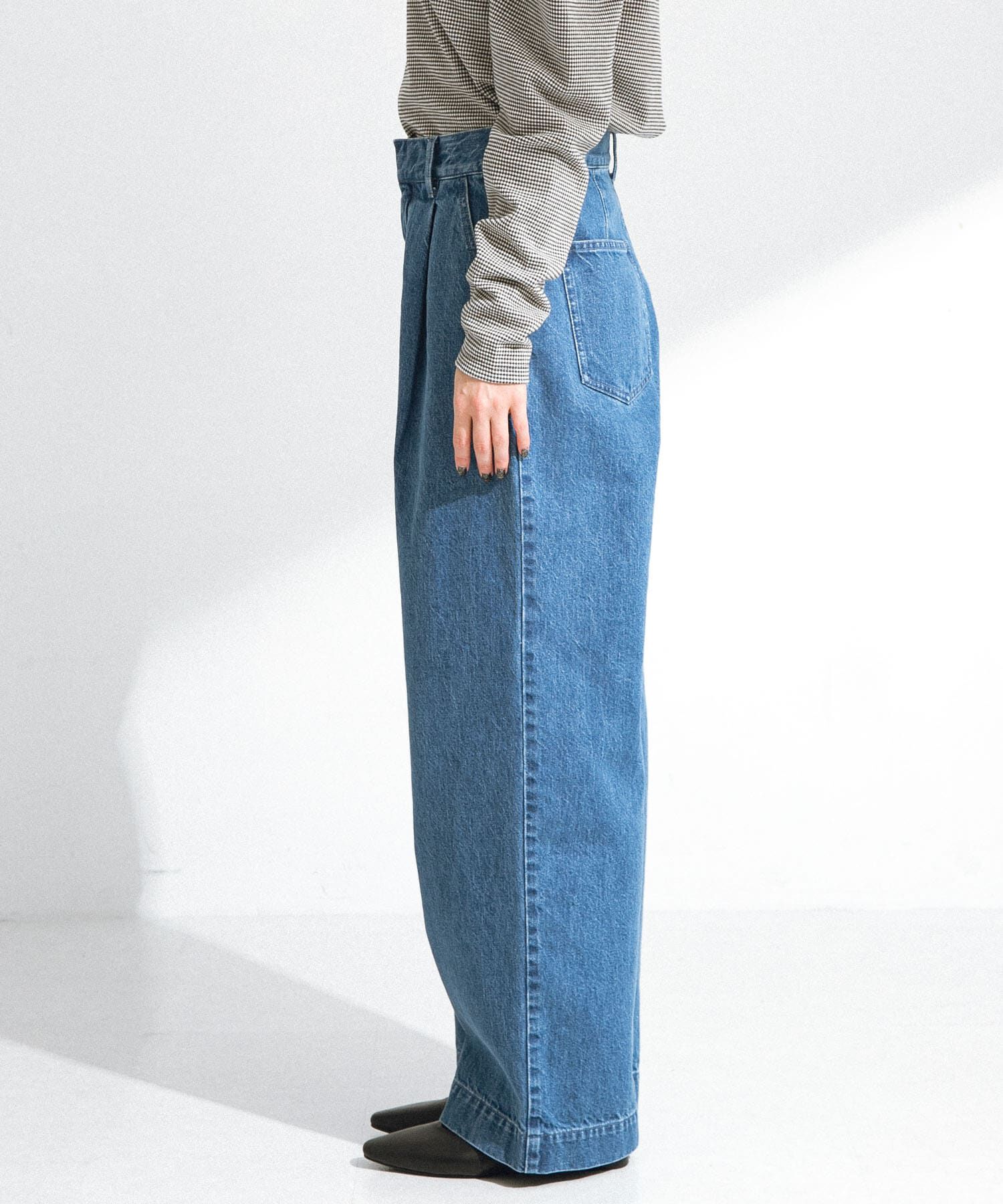 Sonny Label 「『34サイズ/低身長向けも展開』タックデニム」|デニム|