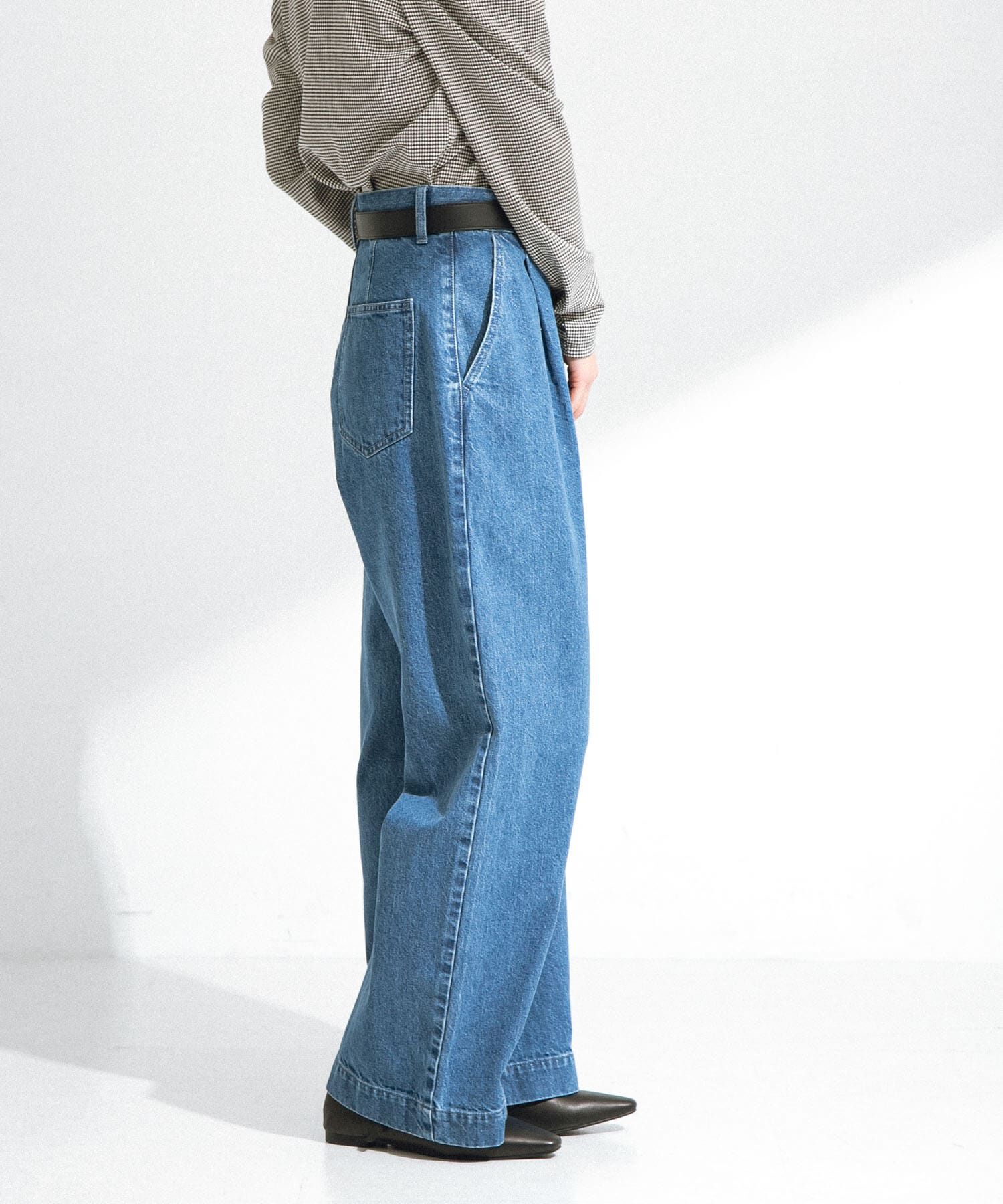 Sonny Label 「『34サイズ/低身長向けも展開』タックデニム」|デニム|