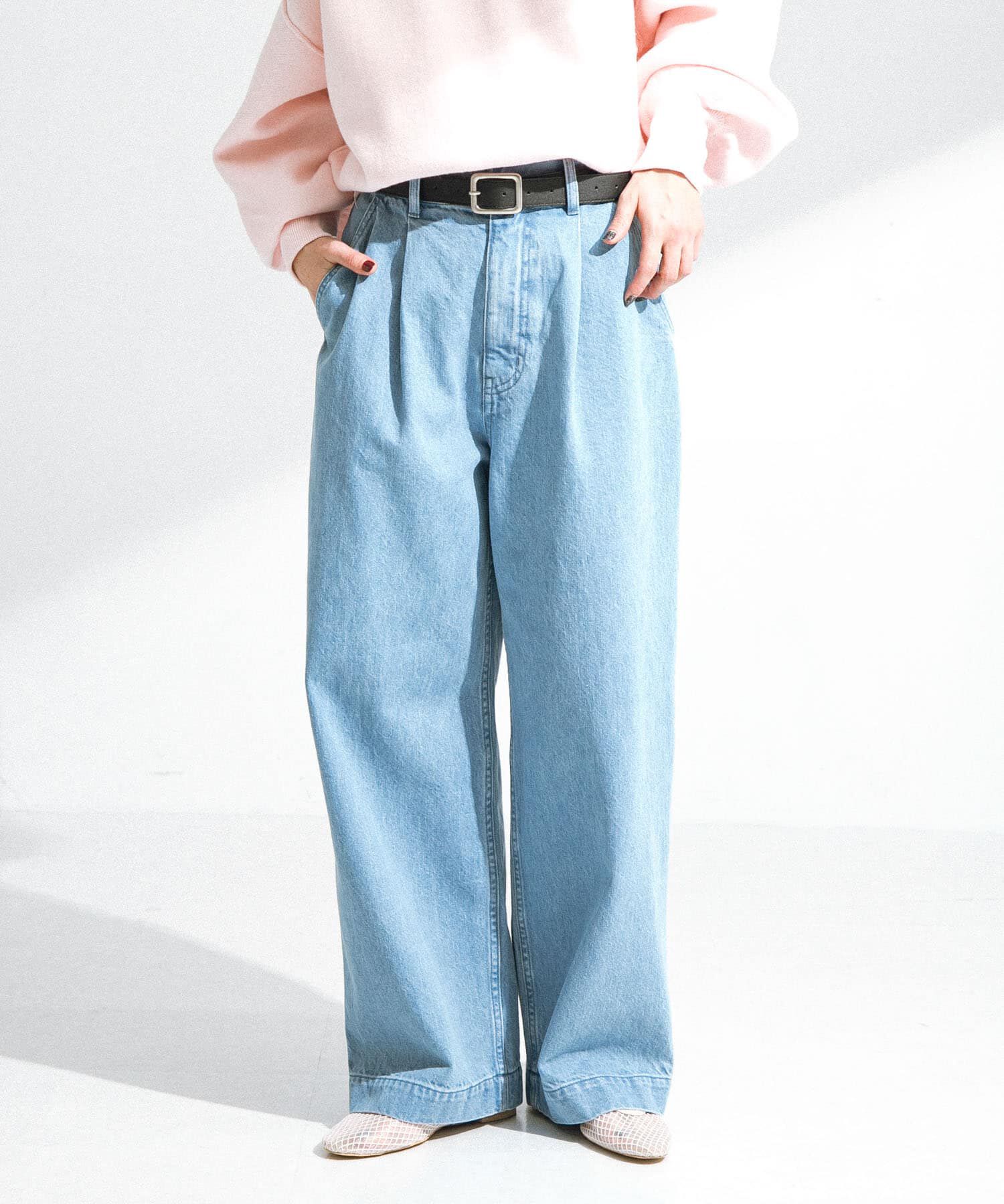 Sonny Label 「『34サイズ/低身長向けも展開』タックデニム」|デニム|