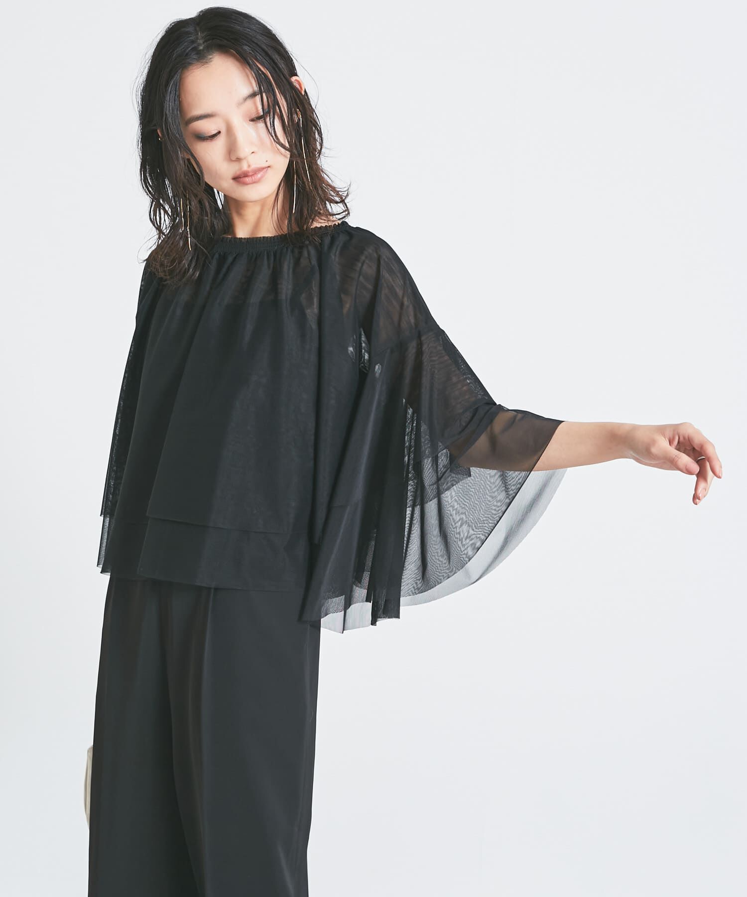 URBAN RESEARCH ROSSO「チュールブラウスセットオールインワン」|スカート|